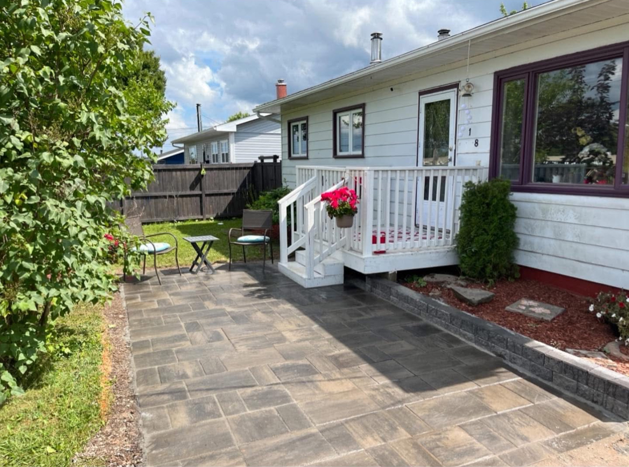 Driveway hardscape installation